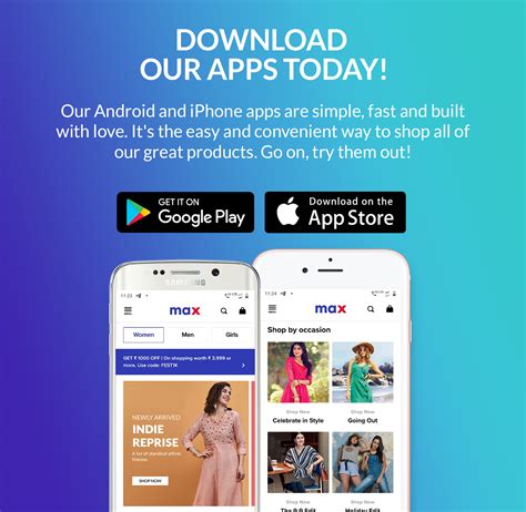 Download Our Shopping App - MaxFashion.in