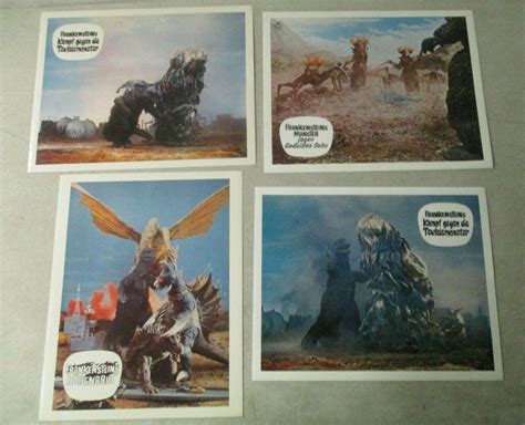 VINTAGE GODZILLA VS SMOG MONSTER GERMAN LOBBY CARD SET | #3781401489