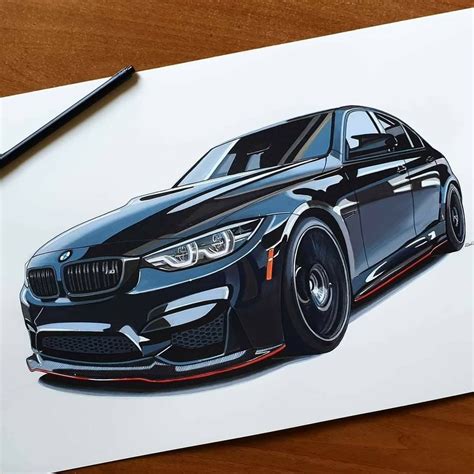 Super Easy BMW M4 Step by Step Car Drawing Tutorial | Bmw, Realistic drawings, Car drawings
