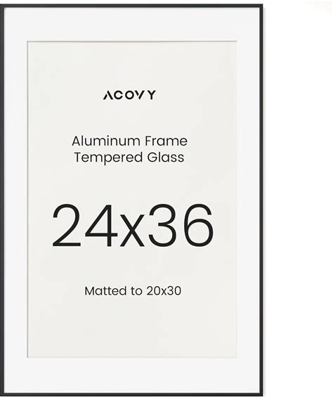 Amazon.com - Acovy 24x36 Poster Frame Black, 24x36 Frame with Mat for ...