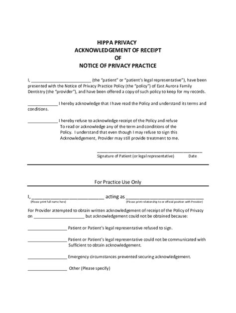 HIPAA Privacy Acknowledgement Form - Fill Out, Sign & Share Online ...