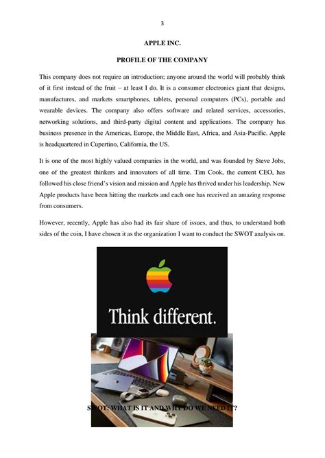SOLUTION: Apple swot analysis - Studypool