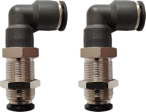 Buy Jienk 2Packs Bulkhead Elbow 38" x 38" Tube OD Push to Connect Tube ...