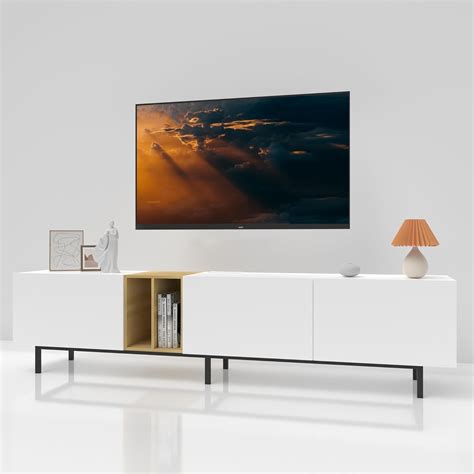 Amazon.com: CreekT Wood TV Stand For 85 80 75 Inch TV, Low Profile TV ...