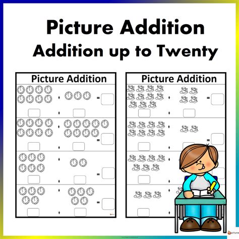 Addition Worksheets To 20 With Pictures 👉 Addition & Subtraction
