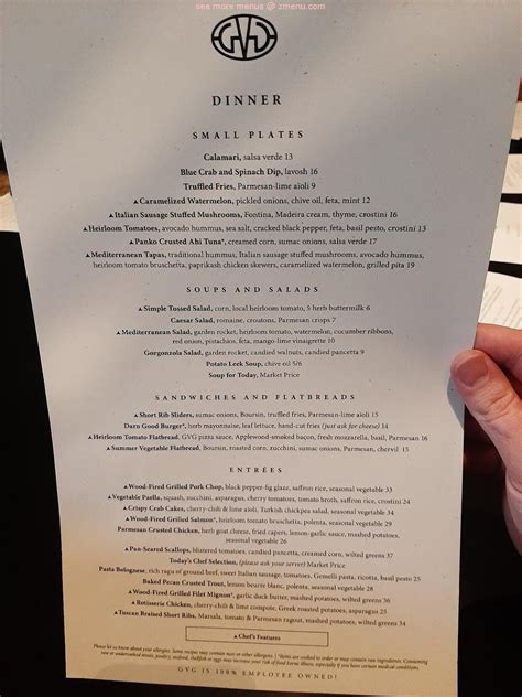 Green Valley Grill Menu