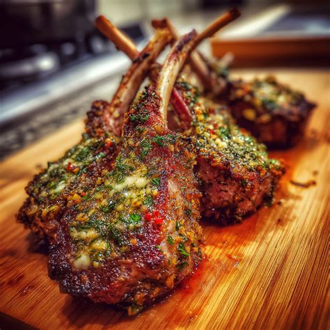 Garlic and Herb Crusted Lamb Chops Recipe