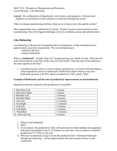Line Balancing Operations Mgt 的图像结果