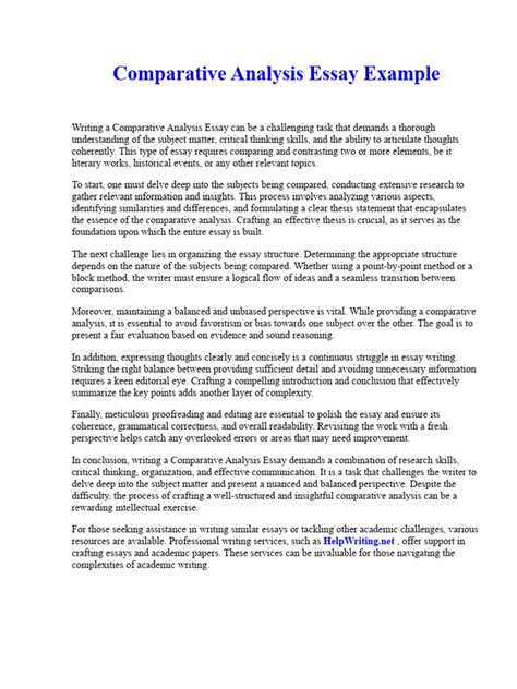 Image result for Comparative Analysis Example