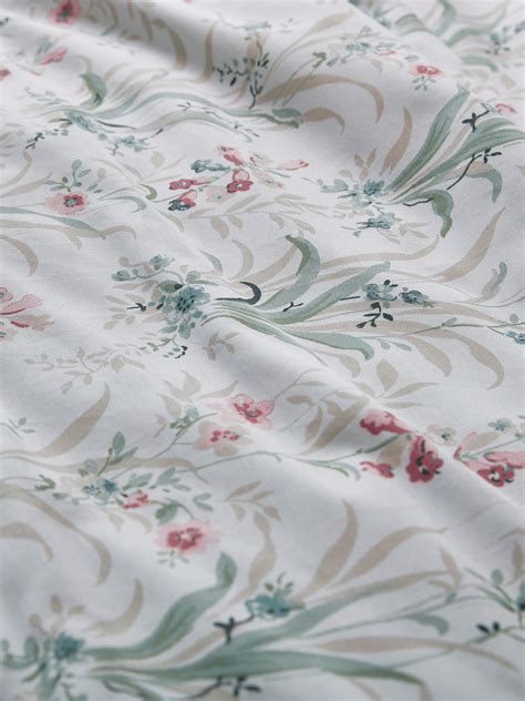 Buy Laura Ashley Soft Natural Mosedale Posy 100% Cotton Duvet Cover and Pillowcase Set from the ...