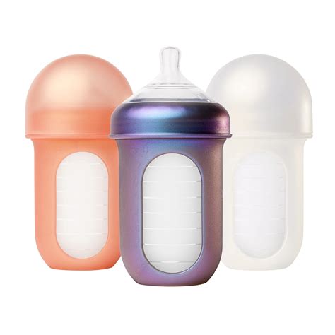 Amazon.com : Boon Nursh Bottles - Silicone Baby Bottles Help Ease Colic ...