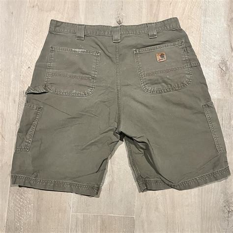 Green/Gray Carhartt Cargo Shorts 🍀♥️ Size 36 Small... - Depop