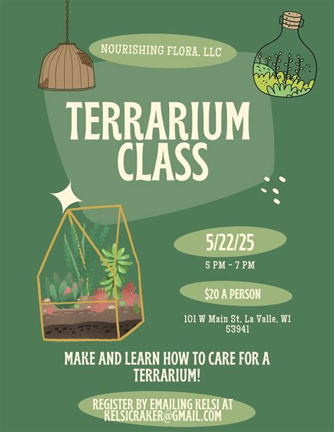 Terrarium Building Class FULL, LaValle Public Library, La Valle, 22 May ...