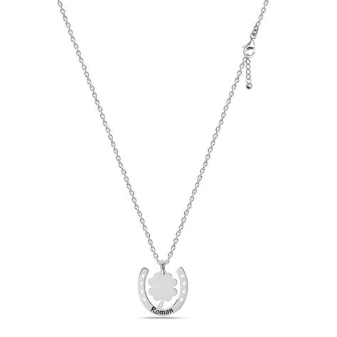LeCalla - Buy Personalized 925 Sterling Silver Horse Shoes With Clover ...