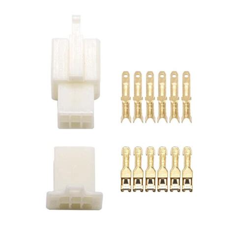 6 Pin 2.8mm Electrical Wire Connector – Male Female Cable Terminal Plug ...