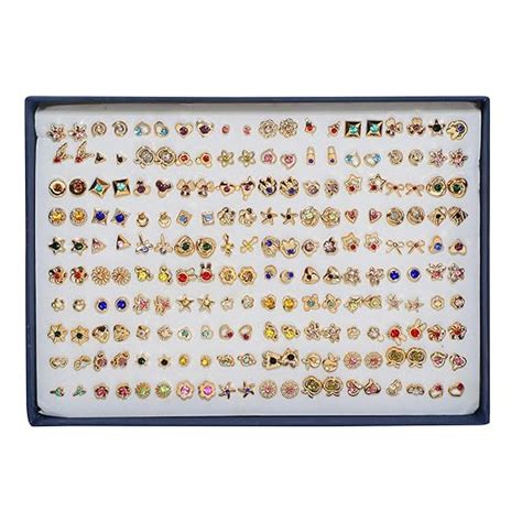 Chocozone Pack of 100 Earring Set Artificial Jewellery for Girls Stud ...