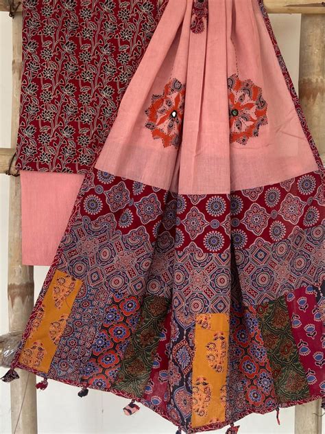Ajrakh Unstitched Suits – fab-persona