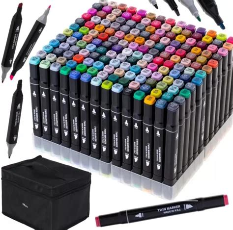 ARROLLIANT Alcohol Markers set of 100 Professional Art Set Double Ended ...