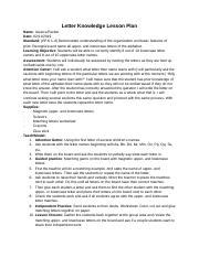 Image result for Lesson Plan for Letter Knowledge