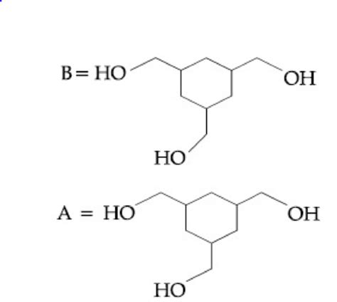 Among the compounds A and B with molecular formula C9H18O3,