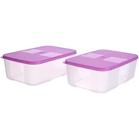 Tupperware Plastic Fruits And Vegetables Storer - 1.6 Litre, 2 Pieces ...