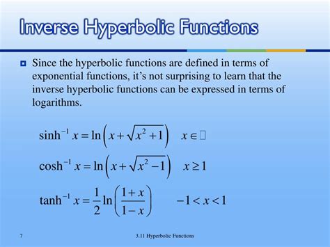 Inverse Hyperbolic Functions 的图像结果