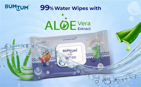Buy Bumtum Baby Gentle 99% Pure Water Soft Moisturizing Wet Wipes With ...