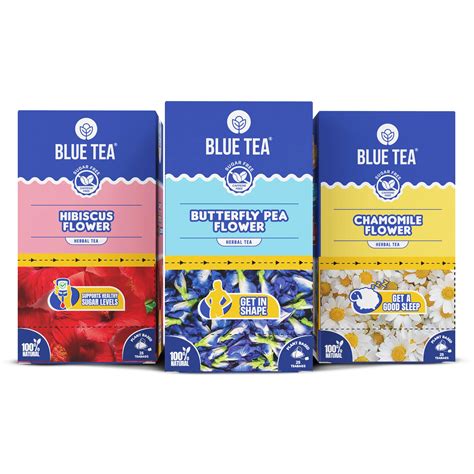 Assorted Herbal Tea Combo Pack – Variety of Wellness Blends – Blue Tea ...