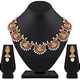 Buy Shining Diva Fashion Latest Combo Design Temple Necklace Set for ...