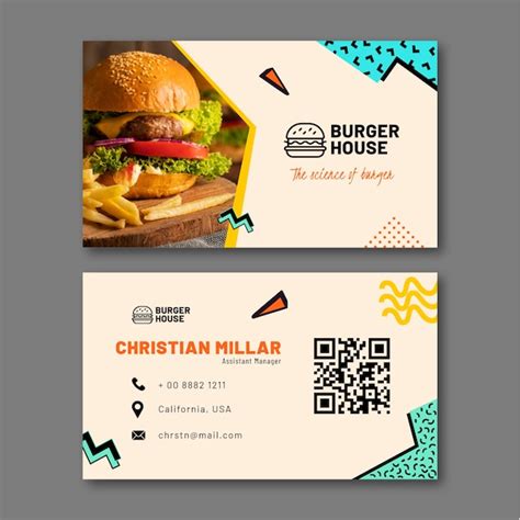 Restaurant Business Card Template 的图像结果