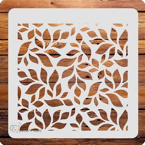 Kachi Pencil Floral Leaf Design New Pattern Stencils for Art, Craft and ...