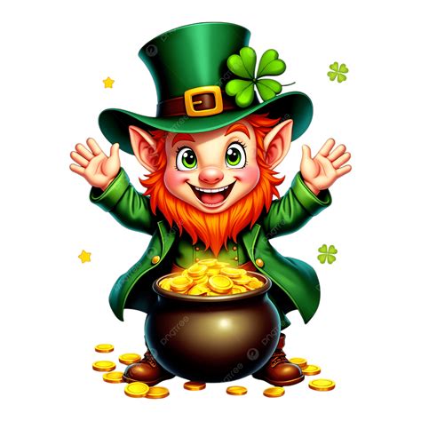 St Patricks Day Leprechaun Hat And Pot Of Gold Clipart, St Particks Day ...