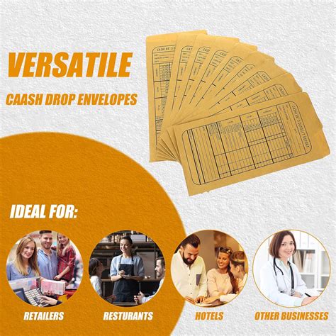 Buy 500 Pcs Cashier Deposit Report Envelopes Cash Envelopes Money ...