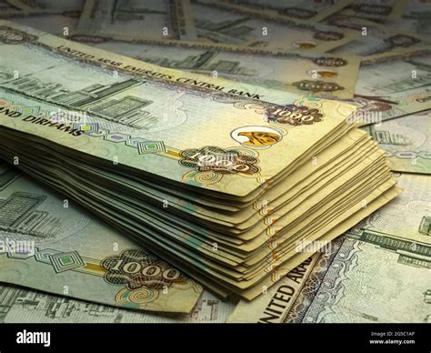 Money of United Arab Emirates. United Arab Emirates dirham bills. AED banknotes. 1000 dirhams ...
