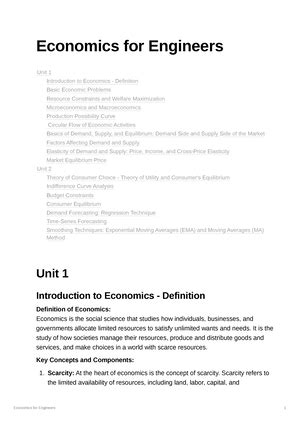 EE Unit 2 Notes - Unit – II Theory of Utility and consumer’s ...
