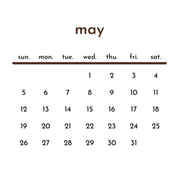 カレンダー2023年5月シンプルイラスト画像とPSDフリー素材透過の無料ダウンロード - Pngtree