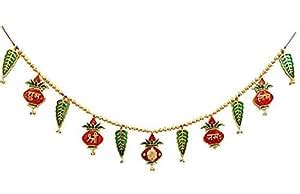 Samariya Metal Kalash and Leaves Toran Bandarwal Door Hanging for ...