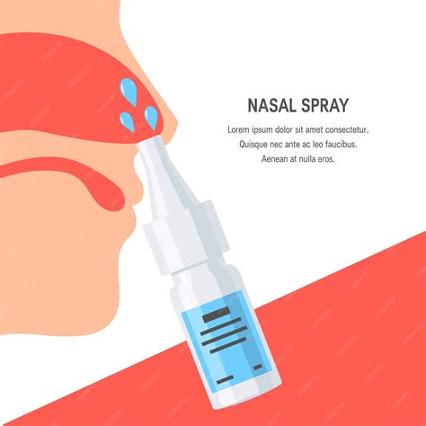 Nasal spray medical concept | Premium Vector