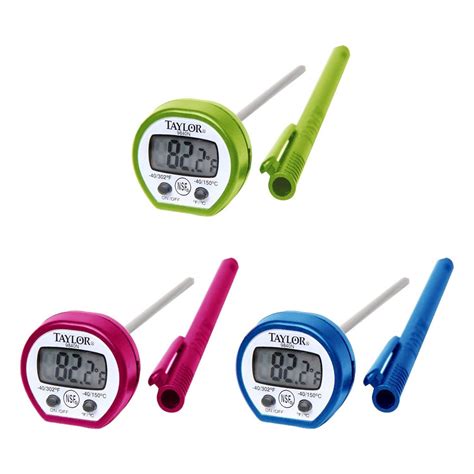 Taylor Classic Digital Instant Read Thermometer, Assorted Colors, Count ...