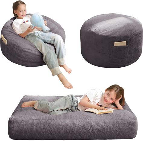 Amazon.com: MAXYOYO Bean Bag Chair Bed for Kids, Convertible Bean Bag ...