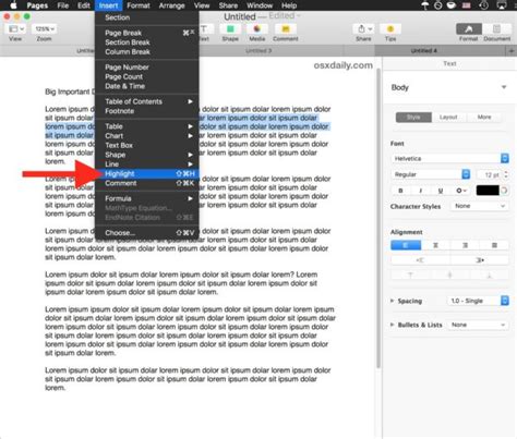 How to Highlight in Mac Pages 的图像结果