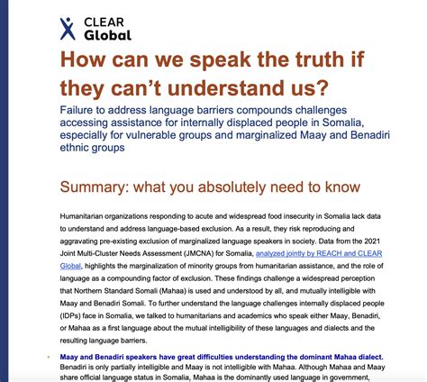 Language use in Somalia - research report – CLEAR Global