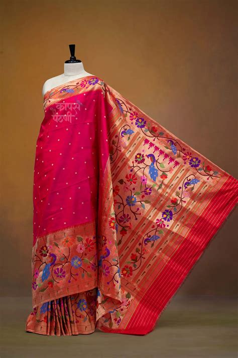 Hand Woven Half All Over Design Paithani – kapse Paithani