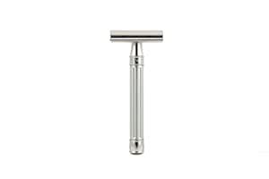Edwin Jagger 3ONE6 DE Stainless Steel Safety Razor, Grooved, 1x Pack of ...