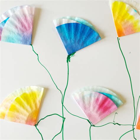Mini Coffee Filter Flowers | Fun Family Crafts