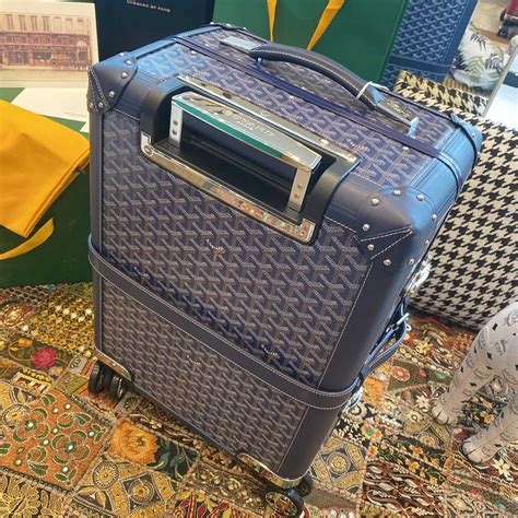 Goyard Travel Luggage 20 inch Navy Blue Leather - AAA Bag