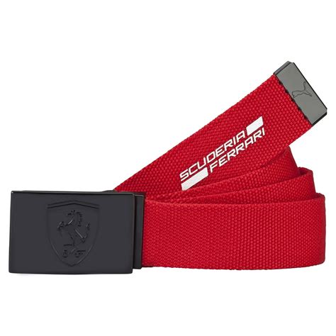 Buy Puma Men's cotton Belt (5293201_Rossocorsa, White and Black_one ...