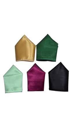Buy Premium Satin Pocket Square Set for Men and Women, Multicolor Pack ...