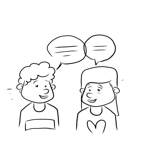 People Talking To Each Other Drawing