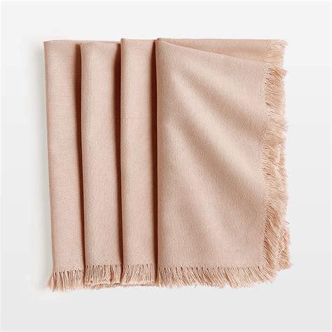 Craft Blush Organic Cotton Fringe Napkins, Set of 4 + Reviews | Crate ...